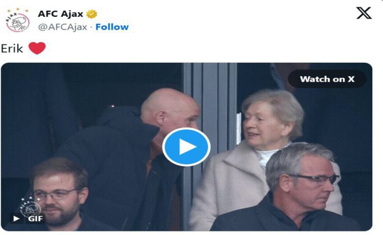 قلب قرمز آژاکس برای اریک تن‌هاخ! (عکس)‏